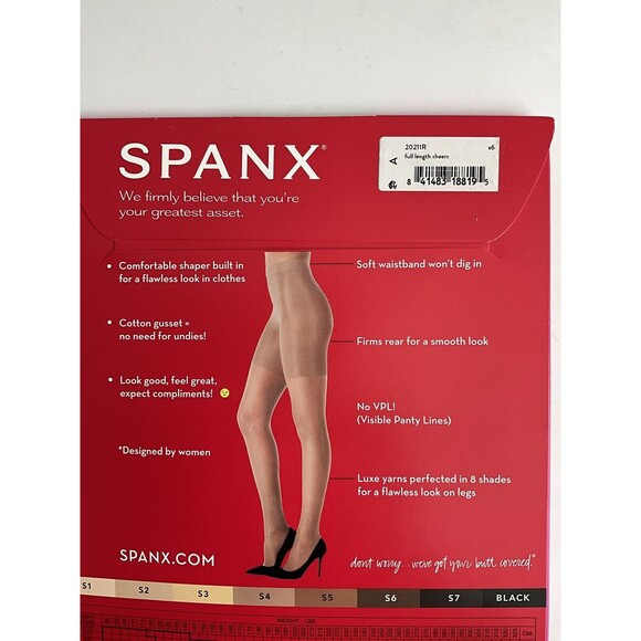 SPANX Firm Believer Sheer Size A S6 95 - 125lbs Comfort Flat Tummy 20 Denier Leg - Picture 7 of 8